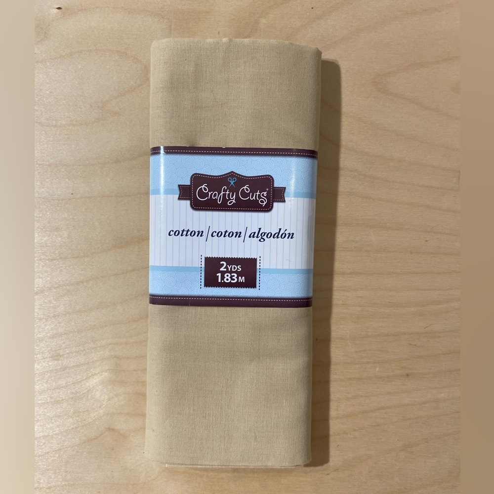 Crafty Cuts Cotton Fabric in Tan 2 Yards (OQ)